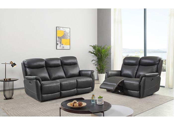 Kent Leather 3+1+1 Electric Reclining Suite